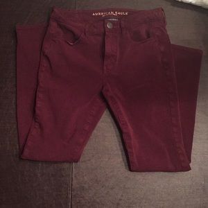 Maroon American Eagle Jeans